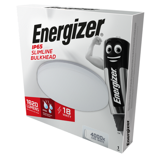 Energizer IP54 Slimline Bulkhead Cool White 18w