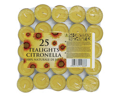 Price's Candles Tealights Pack 25 Citronella