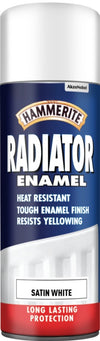 Hammerite Radiator Enamel 400ml Aerosol Satin White