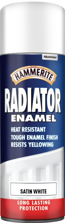 Hammerite Radiator Enamel 400ml Aerosol Satin White