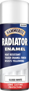 Hammerite Radiator Enamel 400ml Aerosol Gloss White