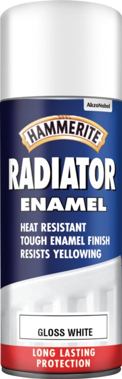 Hammerite Radiator Enamel 400ml Aerosol Gloss White