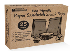 Planit Eco Friendly Paper Sandwich Bags Pack 25