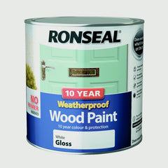 Ronseal 10 Year Weatherproof Gloss Wood Paint 2.5L Black