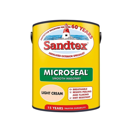 Sandtex Smooth Masonry Paint 5L Light Cream