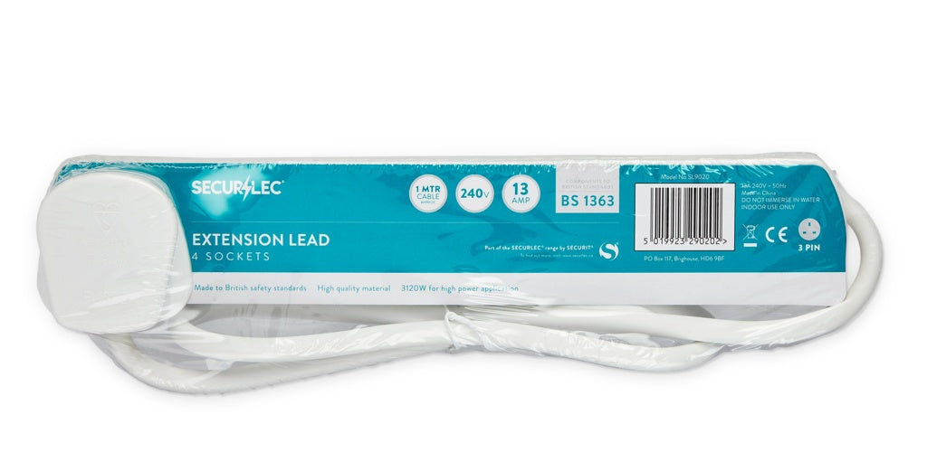 Securlec 4 Gang Extension Lead 1m 13 Amp