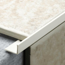 Tile Rite L Profile Trim 10mm x 2.44m White Plastic