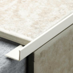 Tile Rite L Profile Trim 12mm x 2.44m White Plastic