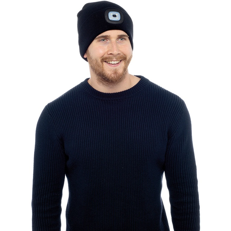 Storm Ridge Adult LED Beanie Hat Black