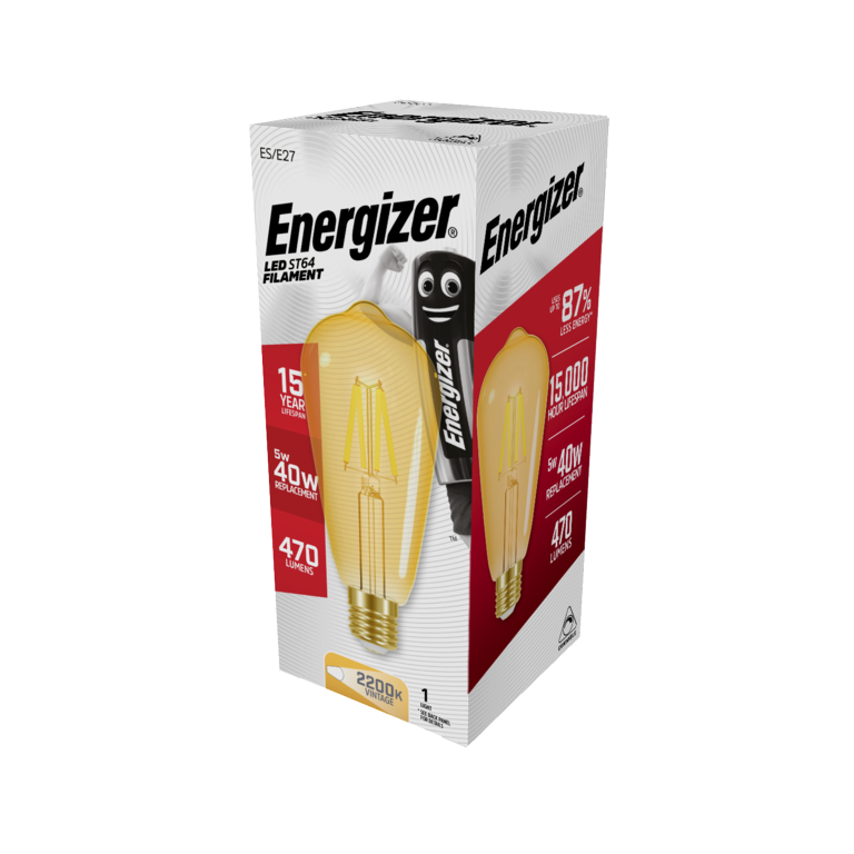 Energizer Filament LED ST64 E27 Dimmable 5w 470lm