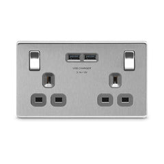 BG Switched Socket 2 Socket Double Pole 13a