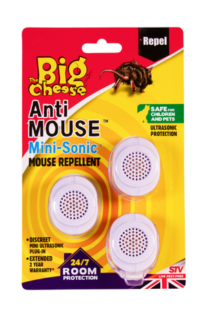 The Big Cheese Anti Mouse Mini Sonic Mouse Repellent 3 Pack
