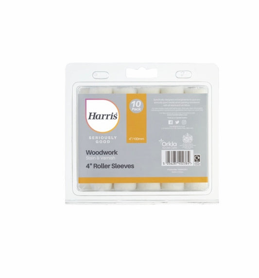 Harris Seriously Good Woodwork Stain & Varnish Sleeve 4" Pack 2