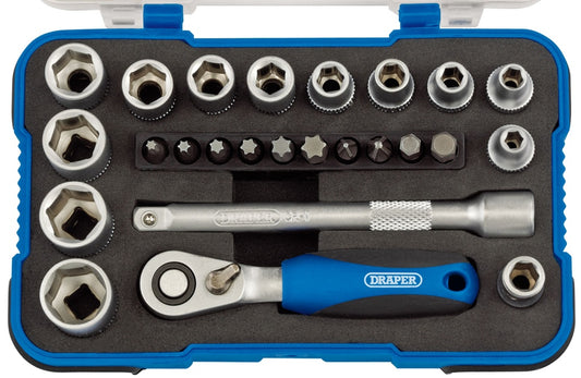 Draper 1/4" Sq Dr Metric Socket Set 1/4"