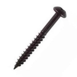 Securit Round Head Blk Screws, Pack of 10 4x25mm
