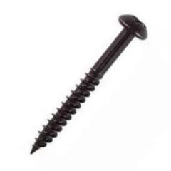 Securit Round Head Blk Screws, Pack of 10 4x25mm