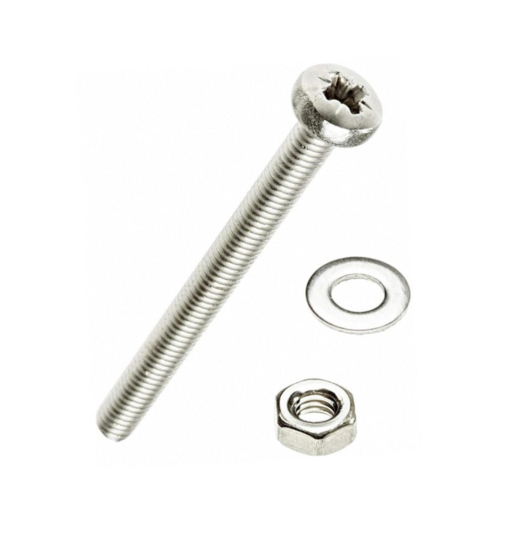 Securit Machine Screws Nuts Washers, Pack of 10 M4x25