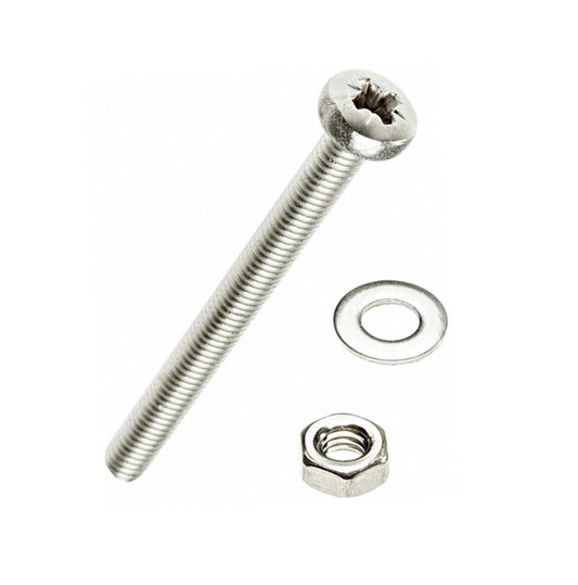 Securit Machine Screws Nuts Washers, Pack of 10 M6x40