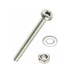 Securit Machine Screws Nuts Washers, Pack of 10 M6x40