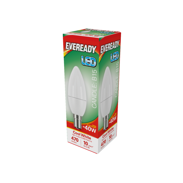 Eveready LED Candle 40W 480lm B15