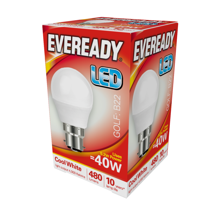 Eveready LED Golf 40W 480lm B22