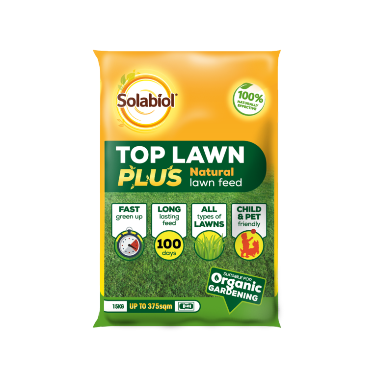 Solabiol Top Lawn Plus Natural Lawn Feed 15kg 375sqm