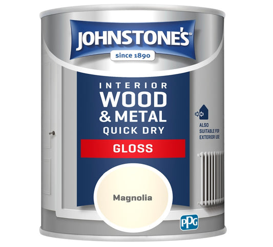Johnstone's Quick Dry Gloss 750ml Magnolia