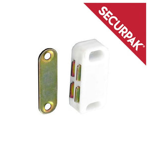 Securpak Magnetic Catch Pack 2 38mm White