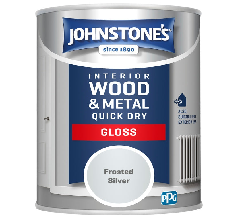 Johnstone's Quick Dry Gloss 750ml Frosted Silver