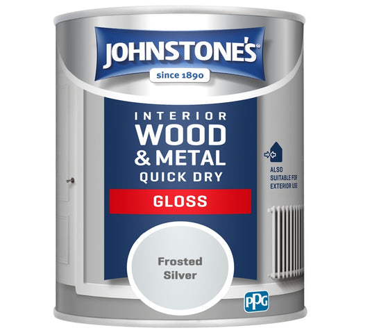 Johnstone's Quick Dry Gloss 750ml Frosted Silver