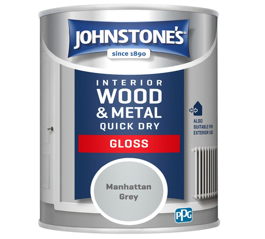 Johnstone's Quick Dry Gloss 750ml Manhattan Grey