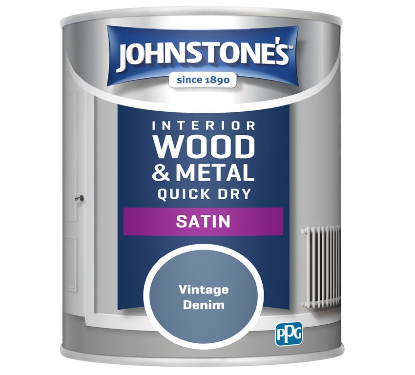 Johnstone's Quick Dry Satin 750ml Vintage Denim