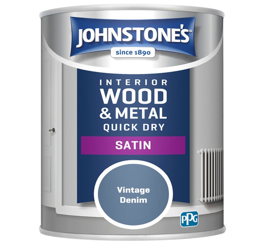 Johnstone's Quick Dry Satin 750ml Vintage Denim