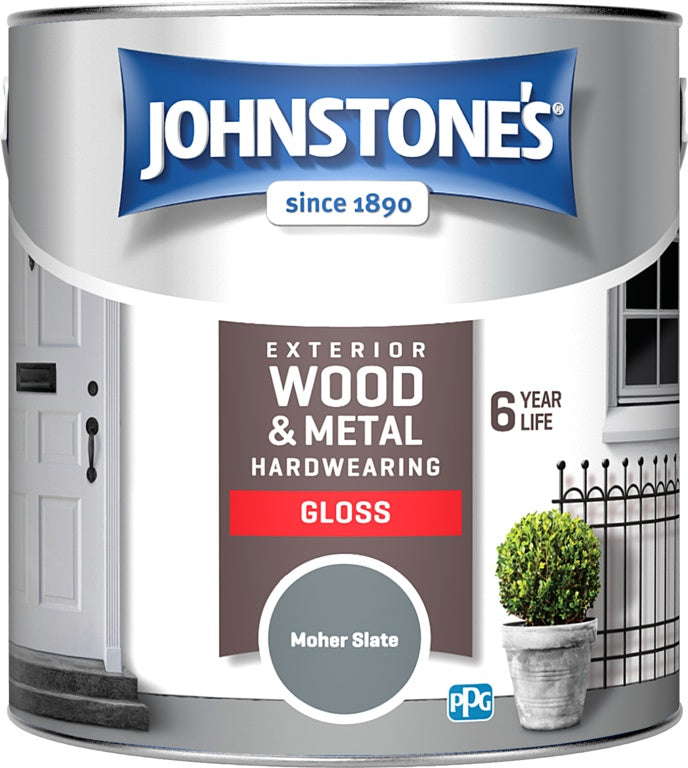Johnstone's Exterior Hardwearing Gloss 2.5L Moher Slate