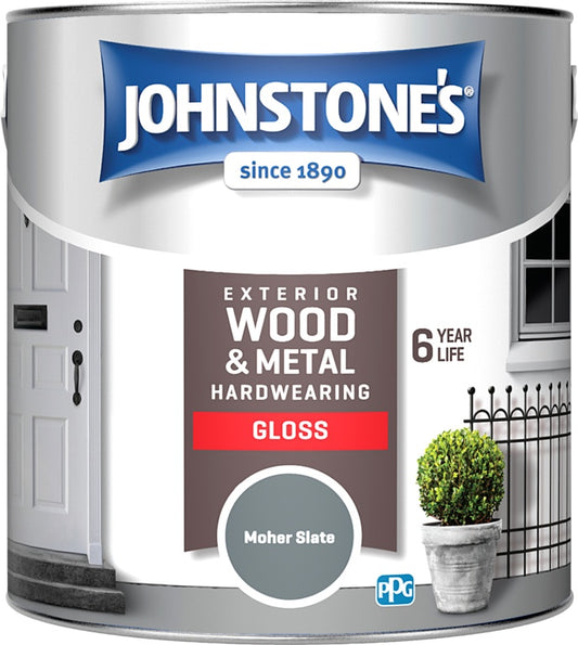 Johnstone's Exterior Hardwearing Gloss 2.5L Moher Slate