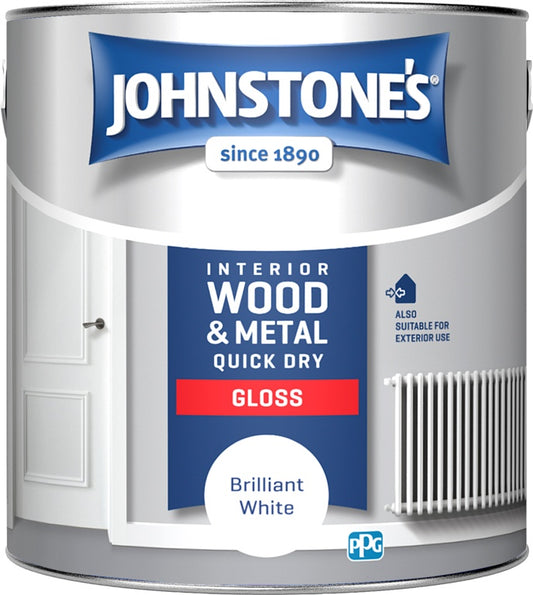 Johnstone's Quick Dry Gloss Brilliant White 250ml