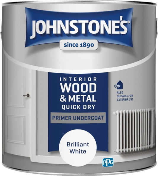 Johnstone's Quick Dry Primer Undercoat Brilliant White 2.5L