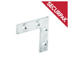 Securpak Zinc Plated Corner Plate 75mm Pack 2