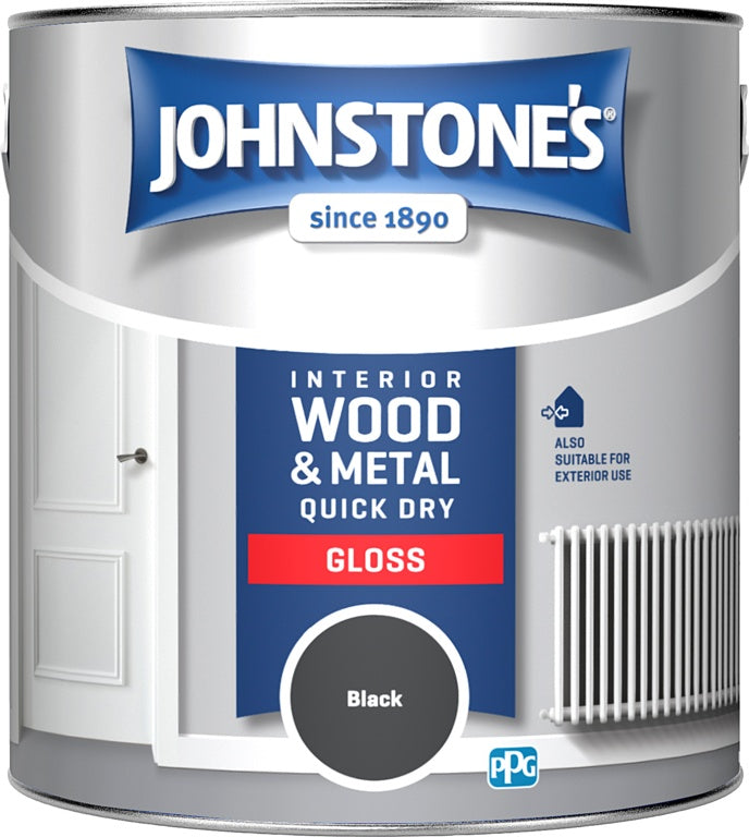 Johnstone's Quick Dry Gloss 2.5L Black
