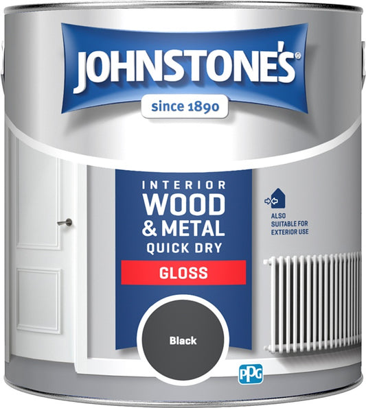 Johnstone's Quick Dry Gloss 2.5L Black