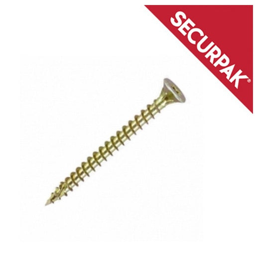 Securpak Pozi CSK Screws YZP 3.5 x 25mm Pack 50