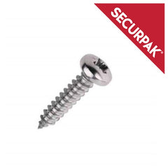 Securpak Pozi Pan Self Tapping Screws ZP 4 x 38mm Pack 20