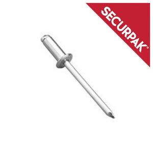Securpak Domehead Aluminium & Steel Rivets 4.0x14 Pack 12