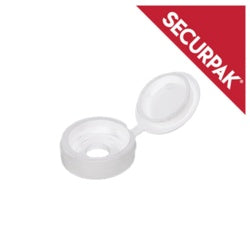 Securpak Fold Over Screw Caps Pack 30 White