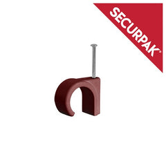 Securpak Round Cable Clips Pack 20 7.0mm White