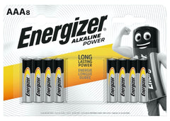 Energizer Alkaline Power Batteries AA Pack 8