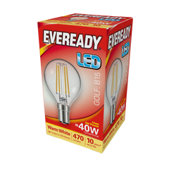 Eveready LED Filament Golf 470LM B15 SBC 4W 27000K
