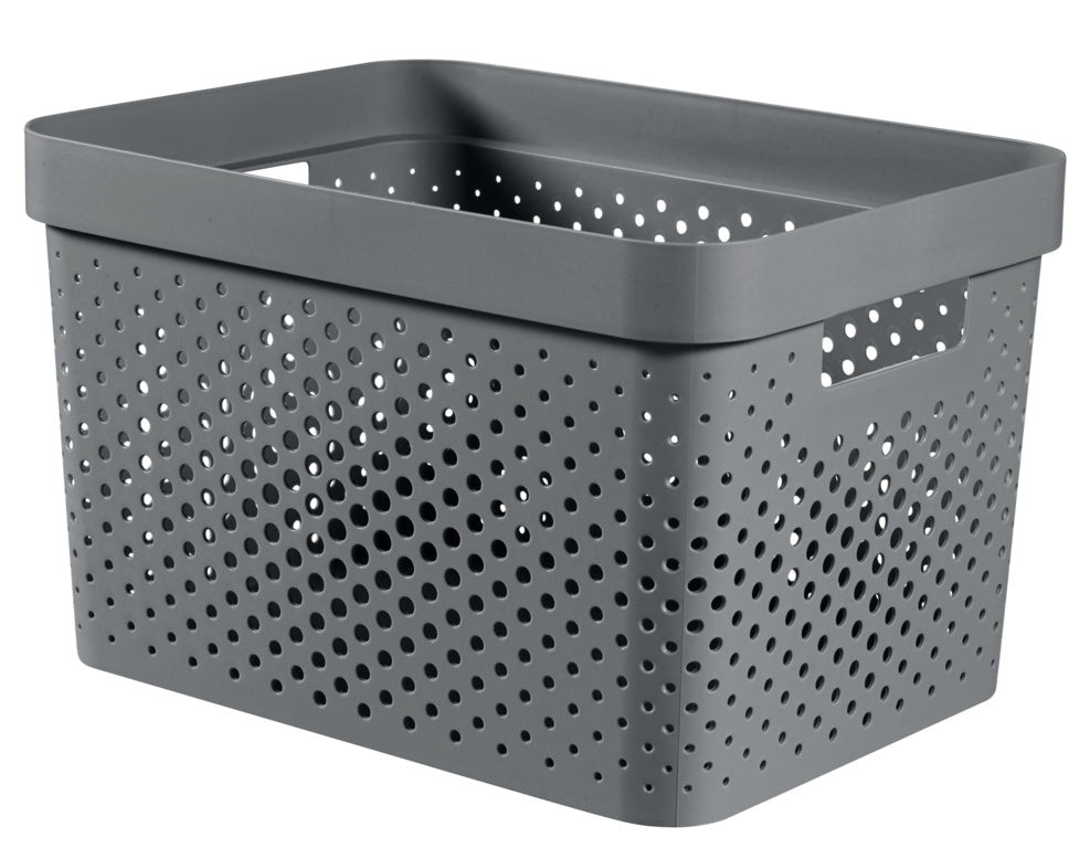 Curver Recycled Infinity Dots Box 17L Dark Grey