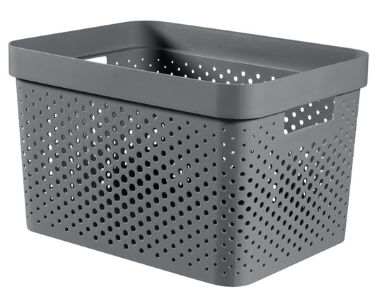 Curver Recycled Infinity Dots Box 17L Dark Grey