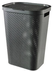 Curver Recycled Infinity Dots Laundry Hamper 60L Dark Grey